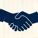 Icon representing two hands shaking, symbolizing client partnership